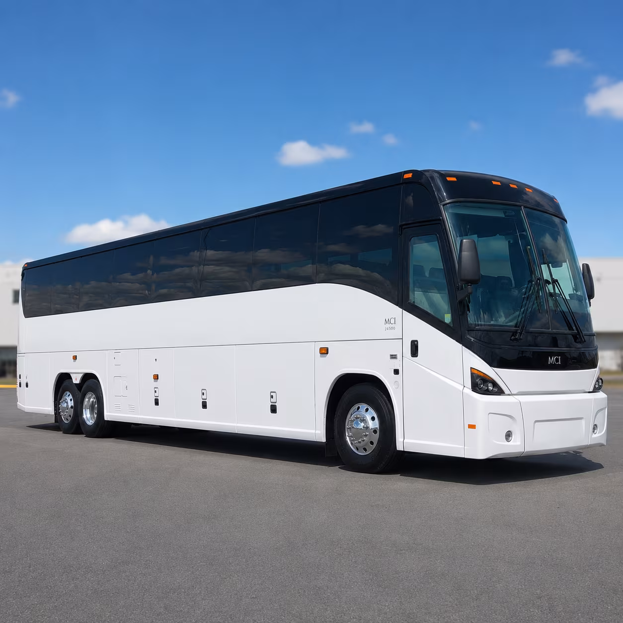 corporate event and conference shuttle buses at the mayborn convention center