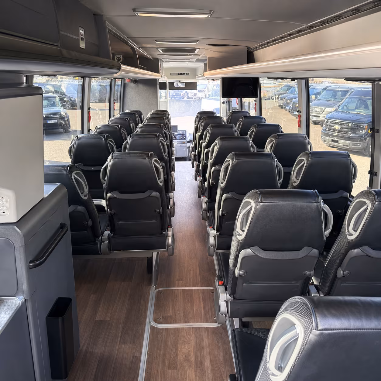 temple charter bus services interior